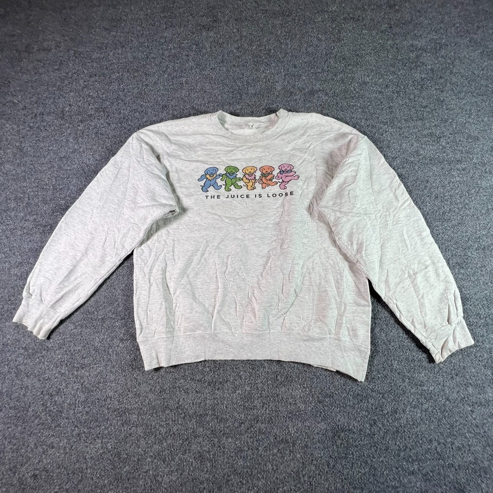 Hanes Sweatshirt Mens L Gray Ultimate Cotton The Juice Is Loose Golden Retriever